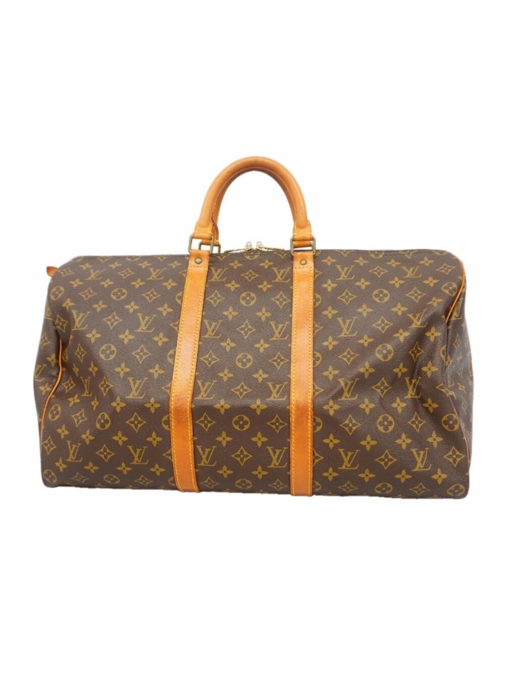 Louis Vuitton Boston Bag Monogram Keepall 50 Brown